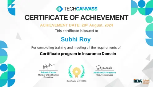 Insurance-Domain-Course-Certificate